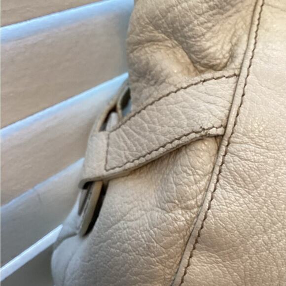 FURLA CREAM LEATHER SNAP CLOSURE SHOULDER BAG - Picture 8 of 12